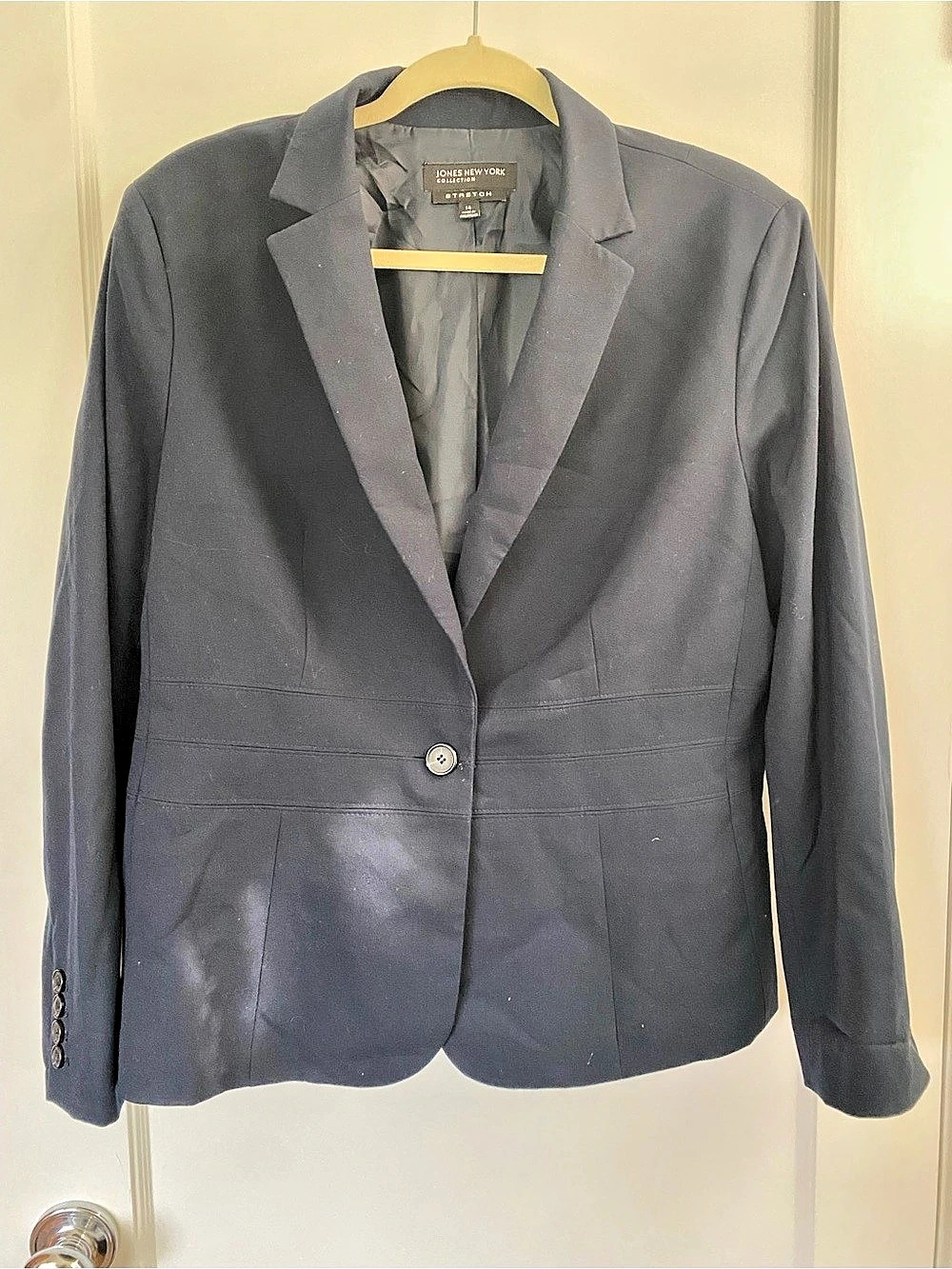 Jones New York Collection Stretch blazer Stretch Blazer Gray Size 14